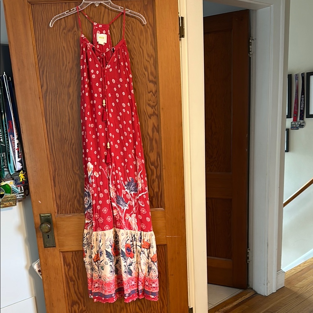 Red Floral Maxi Dress